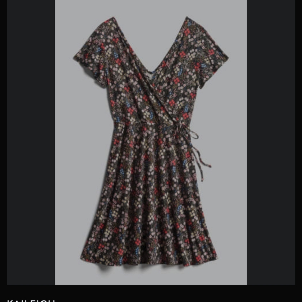 Kayla Faux Wrap Knit Dress
